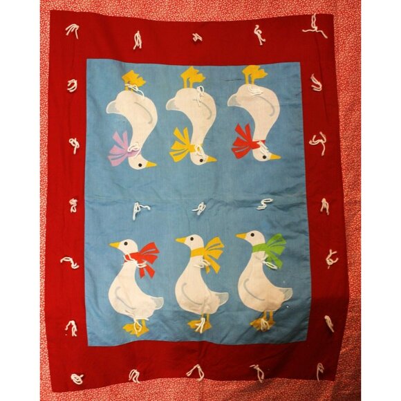 Elephant Zebra Goose Duck Baby Blanket Reversible Comforter Handmade Boy Girl - Picture 9 of 11